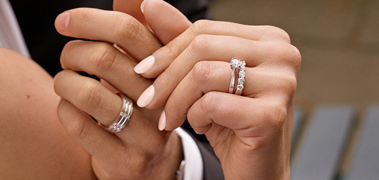 4.20 carat Emerald Cut Diamond Super Slim Engagement Ring | Lauren B Jewelry