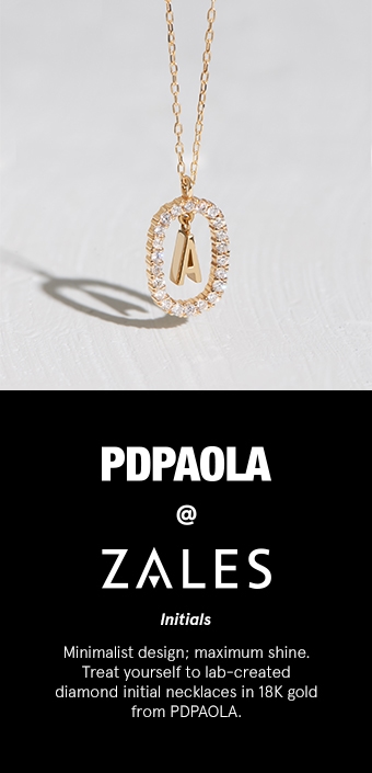 Minimalist design, maximum shine. Treat yourself to lab-created diamond initial necklaces in 18k gold from PDPAOLA.