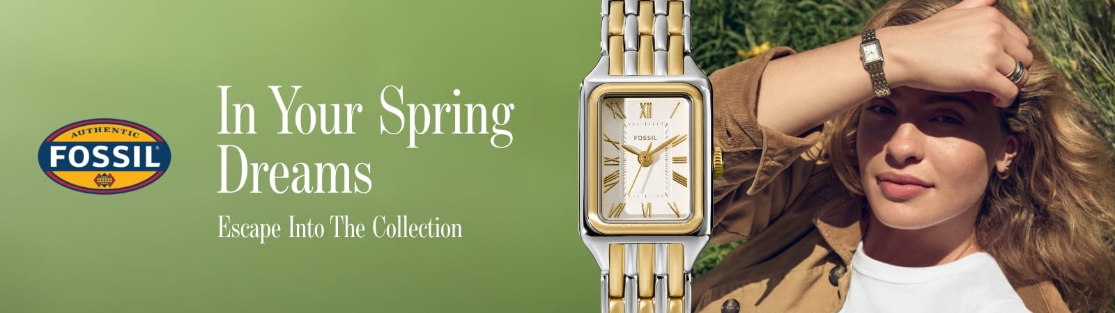Fossil. In your Spring dreams. Escape into the collection.