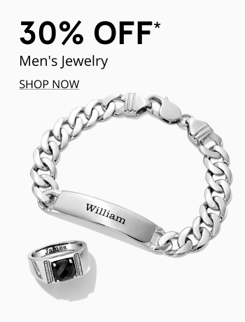 30% Off* Men's Jewelry