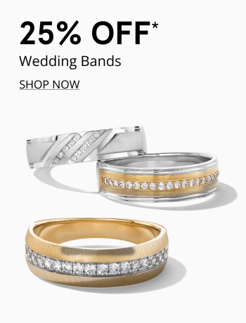 25% Off* Wedding Bands