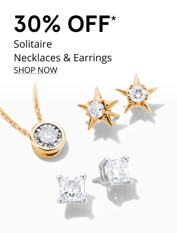 30% Off* Solitaire Earrings