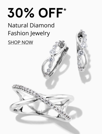 30% Off* Natural Diamond Fashion Jewelry