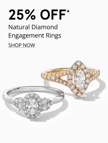 25% Off* Natural Diamond Engagement Rings