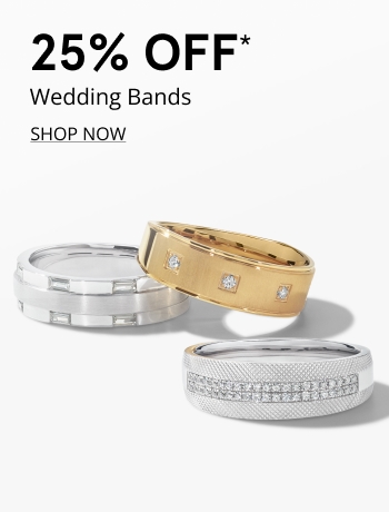 25% Off* Wedding Bands