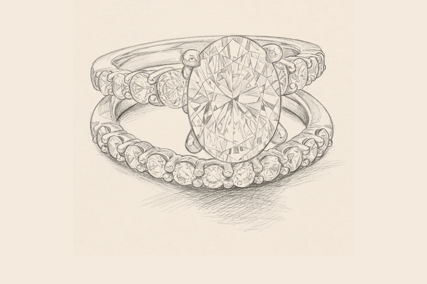 A silhouette of the Classic Harmony diamond ring from the Iconic Classics Collection.