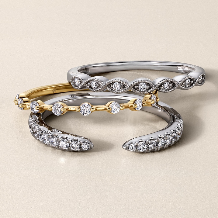 Shop stackable anniversary rings from Zales.