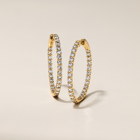 Shop name hoop earrings from Zales.