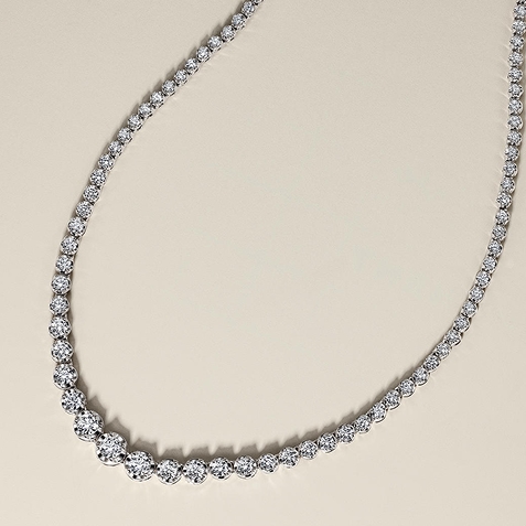 Shop tennis necklaces from Zales.