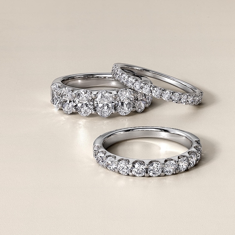 Shop stackable wedding bands from Zales.