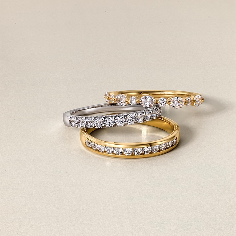 Shop women's wedding bands from Zales.