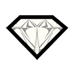 A mostly white diamond