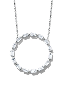 Silvercartvila 0.35 Ct D/VVS1 Diamonds Snowflake Flower Pendant 18 Chain In 14K White Gold Plated Silver 
