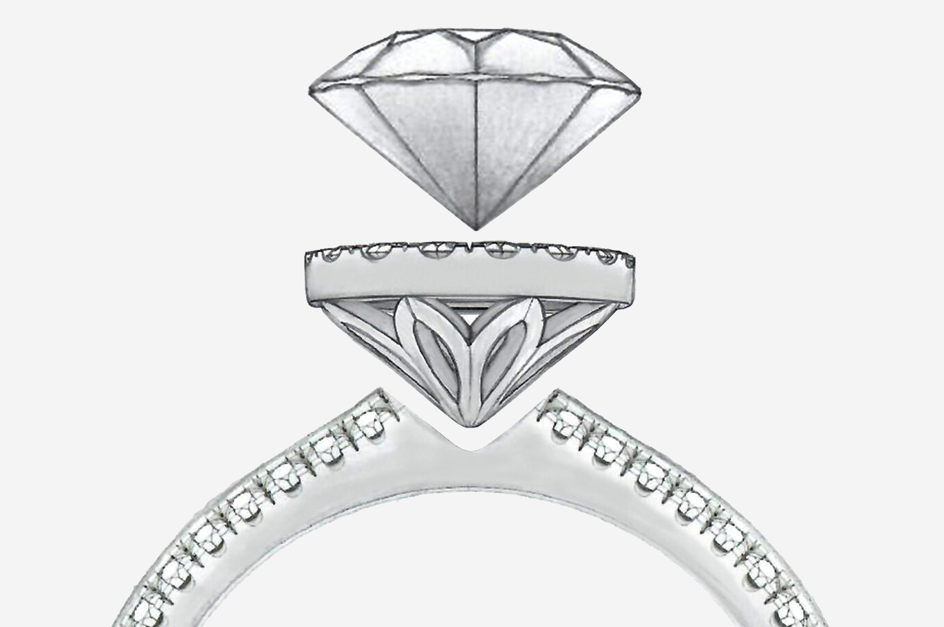 Custom design an engagement ring—and coordinating wedding band—as unique as the love you share.