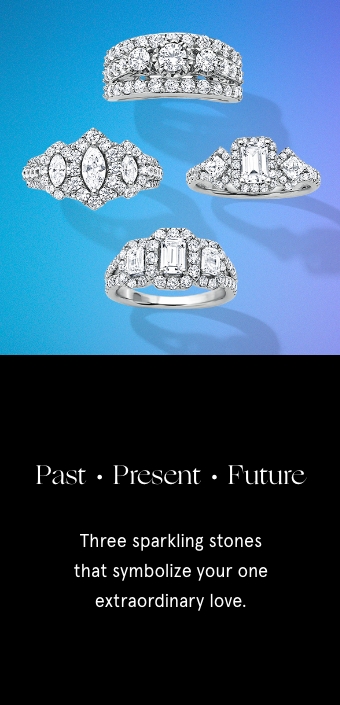 Three sparkling stones that symbolize your one extraordinary love.