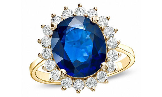 Royal engagement three-stone ring.